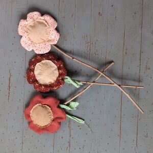 Handmade rustic farmhouse patchwork flower decor